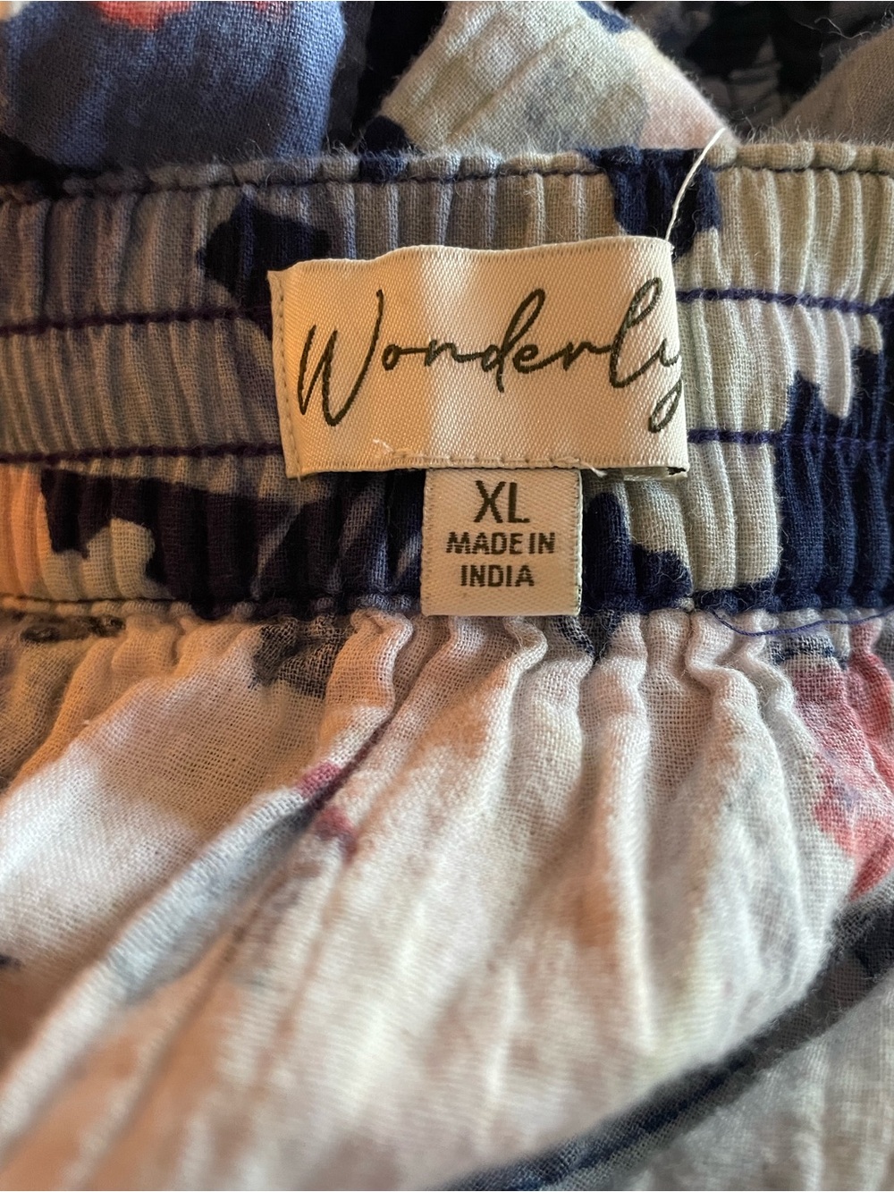 Wonderly Tiered Floral A-Line Skirt in Navy, Coral & Light Blue - Picture 4 of 5